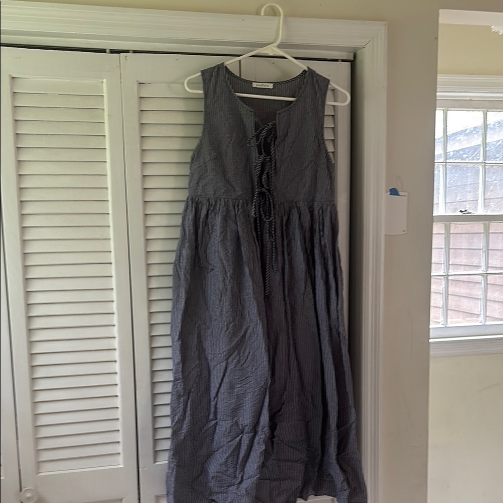 Neuflora Gray Sleeveless Scoop Neck Maxi Sundress